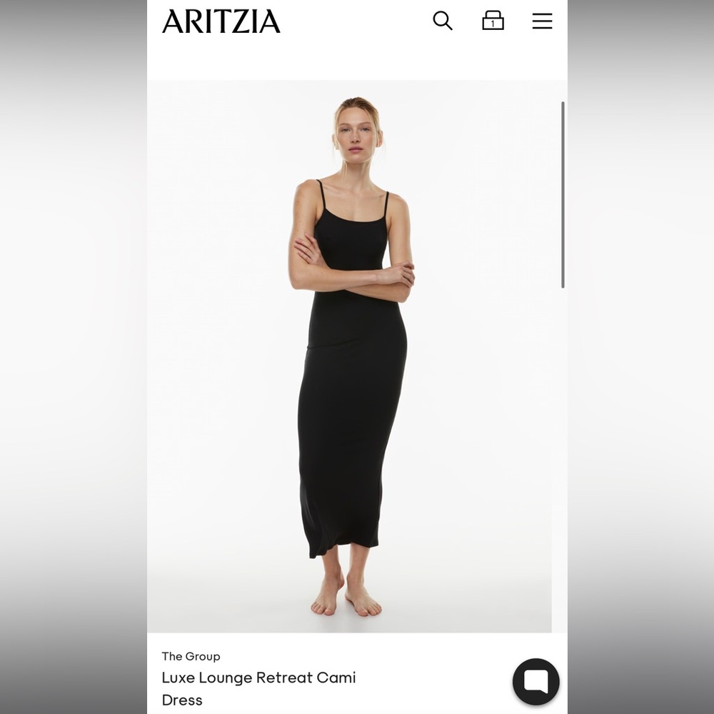 Aritzia / The Group luxe lounge cami dress size L, new without tags! 🖤